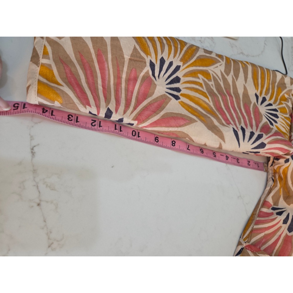 Easy Clothes Mirabelle Jacket S/M Multicolor Floral Fan Print Blazer Boho French - Picture 12 of 13
